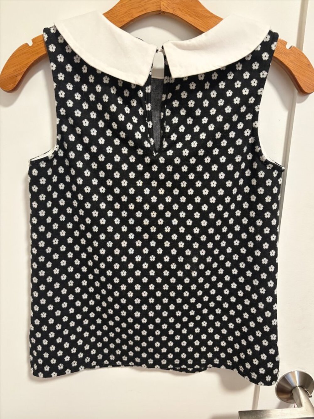 ModCloth Retro Peter Pan Collar Sleeveless Blouse Small - Picture 2 of 4